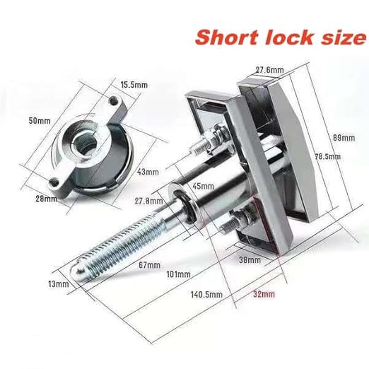 KIKEEP Universal Replacement T-Handle Vending Machine Lock with Keys (Short)