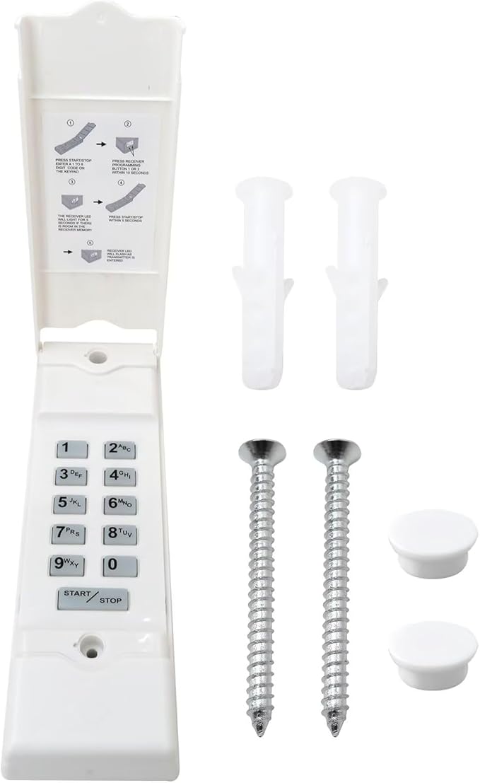 Upgraded Wireless Keypad for Linear MDTK – Secure & Easy-to-Program Garage Door Access