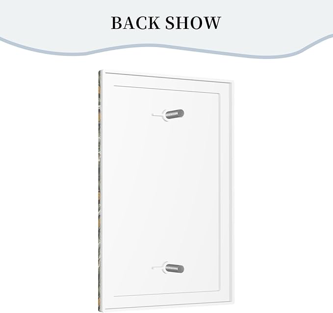 Decorative Light Switch Plate Covers Rustic Green Leaf White Daisy Yellow Floral 1 Gang No Device Single Blank Outlet Covers Wall Plate Light Switch Cover Plate for Bedroom Home Decor