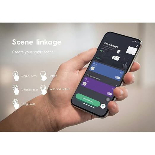 lyrlody ZigBee 3.0 Smart Rotary Knob Switch, Multi Scene Intelligent Control Knob, Home Automation Switch with Remote APP, Voice Control, Customizable Lighting Device Triggers