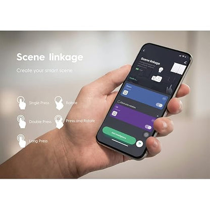 lyrlody ZigBee 3.0 Smart Rotary Knob Switch, Multi Scene Intelligent Control Knob, Home Automation Switch with Remote APP, Voice Control, Customizable Lighting Device Triggers