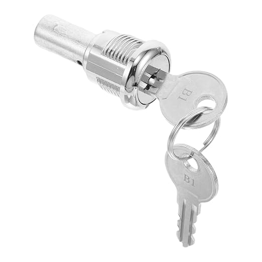 VOSAREA 1 Set Vending Machine Lock Replacement Secure Metal Cylinder Lock Assembly Kit for Gumball Machine Candy Dispenser