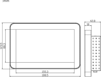 GreenTouch 7 Inch Desktop Wall Mountable Multi PCAP Touch Screen Monitor HDMI/VGA Input 1024 * 600 Resolution Display