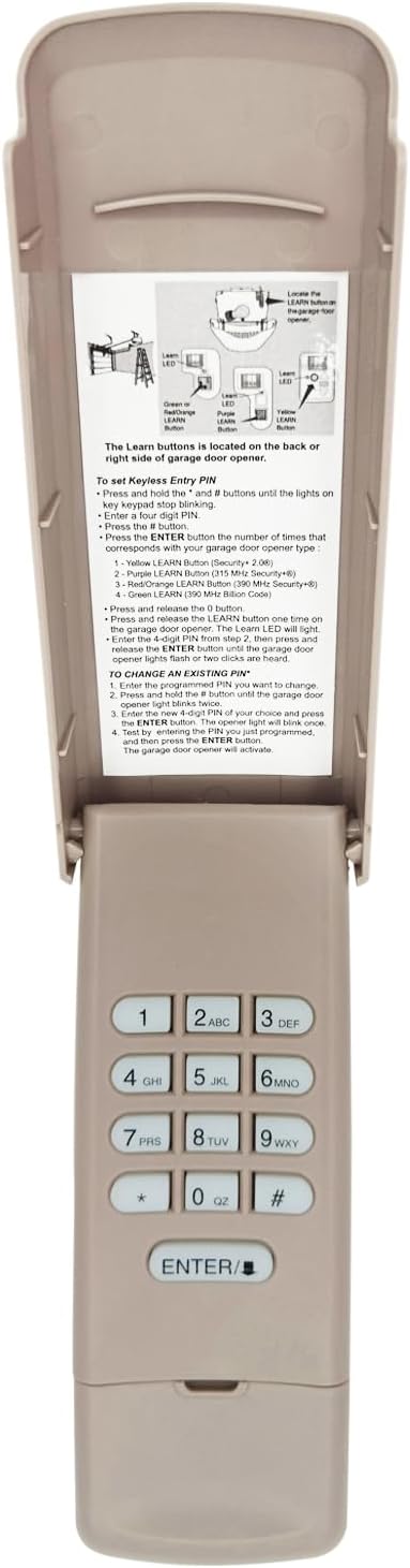 Garage Door Opener Wireless Keyless Keypad, Compatible with 877MAX, G940EV-P2, 878MAX, 377LM, 977LM, 877LM, 66LM,Replacement for LiftMaster, Chamberlain, Craftsman
