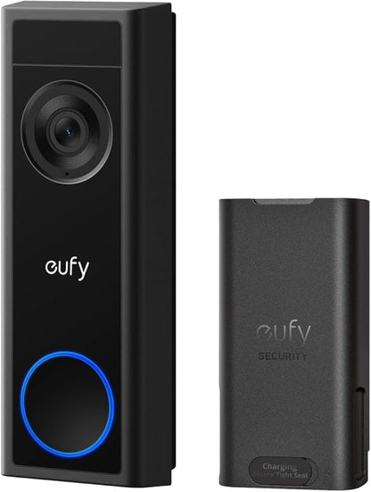 eufy Security Video Doorbell Camera C31,Extra Rechargeable Battery Pack,2K FHD,Dual Power Options,Live Video Call,24/7 Recording,Human and Motion Detection,HomeBase S380 Compatible,No Monthly Fee