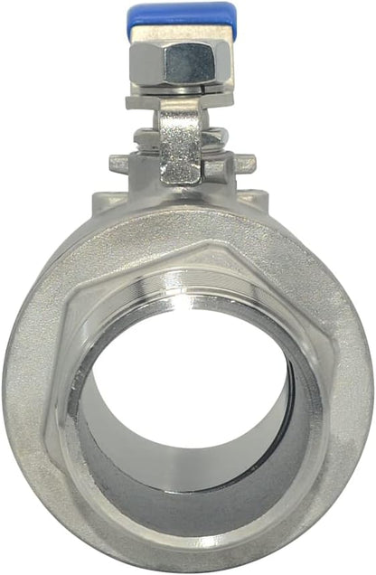 DAN SPEED 2 Inch Male x Female NPT Ball Valve S304 Stainless Steel,Full Port Heavy Duty for Water, Oil, and Gas,1000WOG (2 inch)