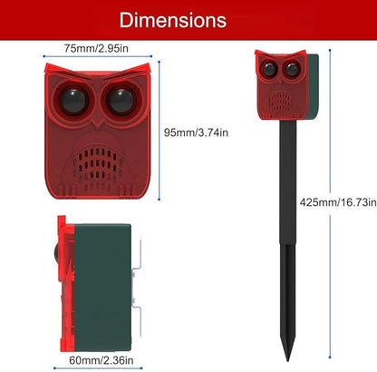 HULPPRE Solar Outdoor Motion Sensor Alarm-13 Sounds Including Dog Barking&Gunshot,130db Loud Noise Maker,4 Modes,Motion Activated Strobe Light,Say Goodbye to The Intruders