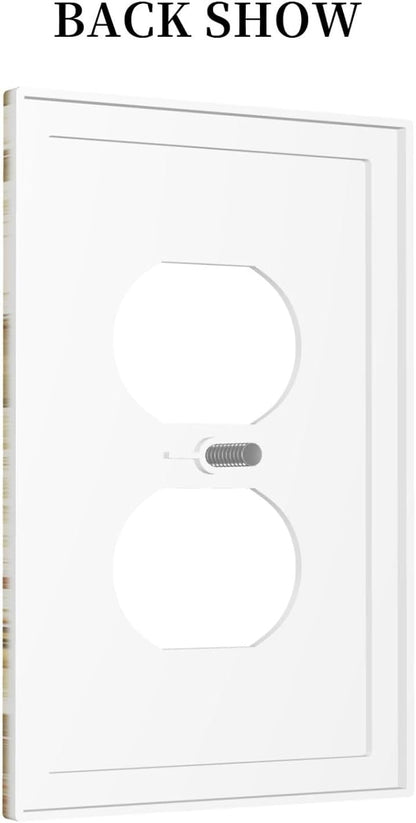 Outlet Covers Rustic Sunflower Floral Pattern 1 Gang Duplex Wall Plate Decorative Switch Plates Electrical Receptacle Faceplate Light Switch Cover for Bedroom Cabin Decor