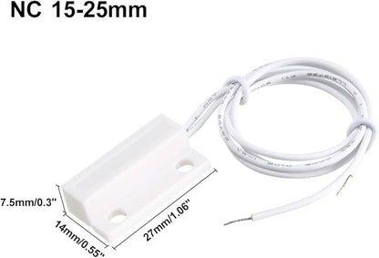 uxcell Surface Mount Wired NC Door Sensor Alarm Magnetic Reed Switch White MC-38