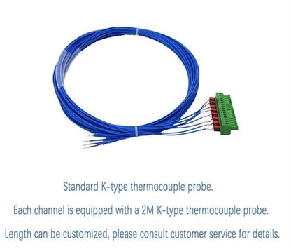 East Tester 8 Channels Temperature Recorder Temperature Data Logger 5 inches LCD Display Screen for Digital Show,ET3916-8