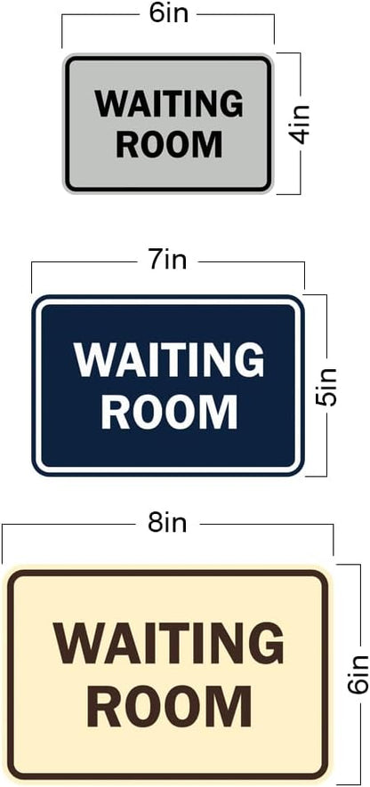 Signs ByLITA Classic Framed Waiting Room (Red) - Small 2 Pack