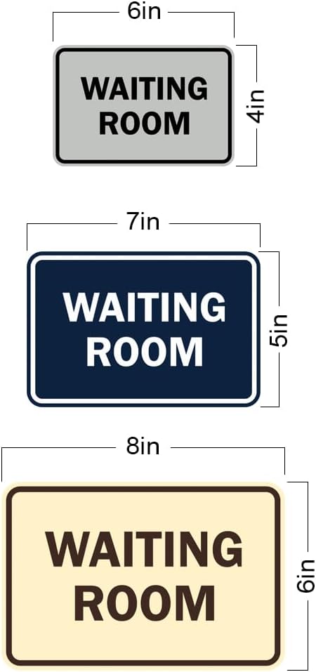Signs ByLITA Classic Framed Waiting Room (Red) - Large 2 Pack