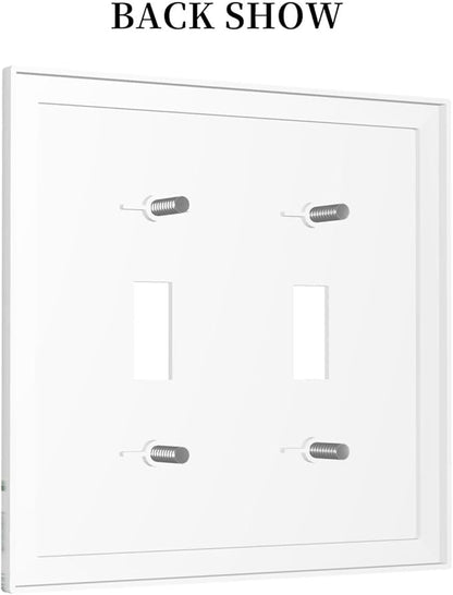 Decorative Switch Plates Boho Colorful Flowering Plant Wild Flower 2 Gang Double Toggle Outlet Light Switch Cover Wall Plate Electrical Faceplate For Bed Room Living Room Decor