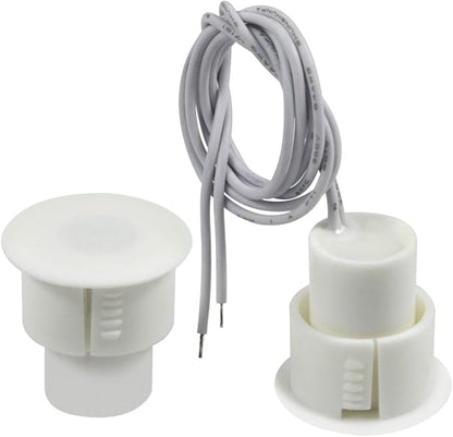 Recessed Door Contacts NC Security Alarm Window Sensors With Magnetic Reed Switch. 3⁄4 Inch Door Contact Position Switches DCS Work with All Access Control and Burglar Alarm Systems White 5pcs