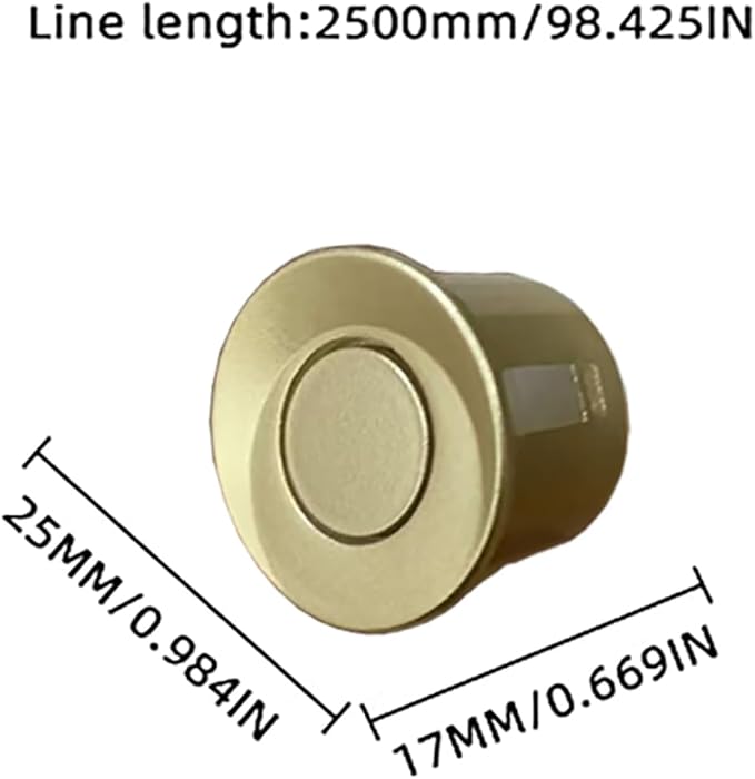 New Features Forward and Reverse Parking sensors, Option to Measure Distance in inches, bidirectional Display Option, and Customizable Digital Direction 18 Color Probes to Choose from(Champagne Gold)