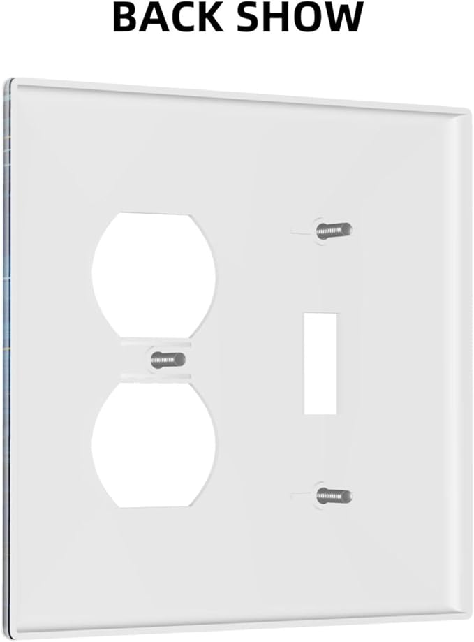 Wallplates Dream Ocean Underwater World Fish Shoal 1 Toggle 1 Duplex Switch Plate Electrical GFCI Faceplate Decorative Light Switch Covers for Kids room Nursery Decor