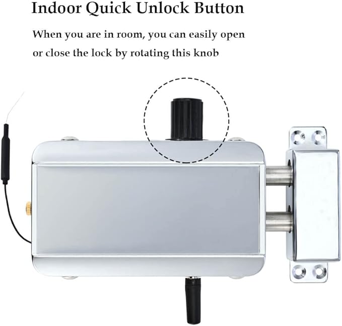 Electronic Deadbolt Anti-Theft Smart Hidden Door Lock with Remote Control and Smartphone App Access