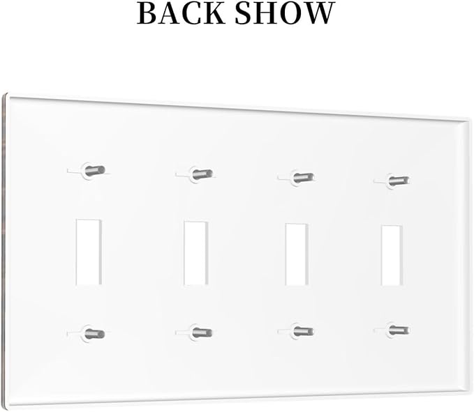 Decorative Light Switch Cover Plate Retro Coffee Maker Beans Cup 4 Gang Wall Plate Oversized Quad Toggle Switch Cover Plate Jumbo Faceplate for Kirchen Home Decor