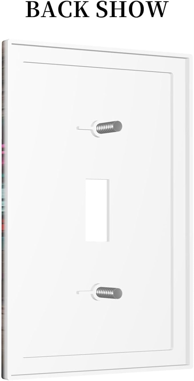 Decorative Light Switch Cover Hip Hop Street Graffiti Flame Car 1 Gang Single Toggle Device Electrical Faceplate Switchplates Decorator Outlet Wall Plate for Bedroom living Room Decor
