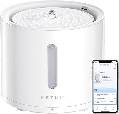 PETKIT EVERSWEET Solo 2 Cat Water Fountain with Pump, Ultra Quiet 70oz/2L Pet Water Fountain for Cats and Dogs Inside, 3 Working Modes, Visualization Window, (App Control)