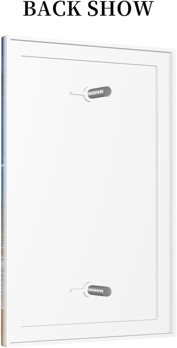 Blue Sea Ocean Beach Waves 1-Gang No Device Blank Wallplate Electrical Light Switch Decorative Receptacle Face Plate Cover for Bathroom 5 X 3 IN
