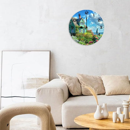 10 in Elegant Kimono Beauties -125 Wood Wall Clock – Digital Time Display, Smart Home Compatible for Bedside or Workspace