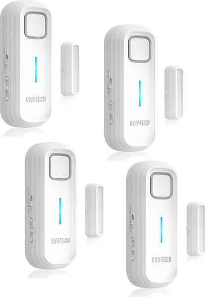 Daytech Freezer Door Alarm with Adjustable 0 to 120dB Volume, 4 Sets White