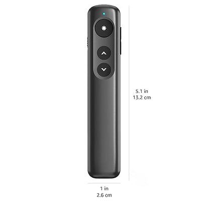 Amazon Basics Wireless Presenter, Red Laser, 2.4GHz, Battery Operated, Hyperlink