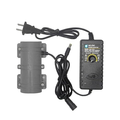 24V Vibration Motor, with 110V Adjustable Speed Power Adapter, 3800RPM, Rotary Speed for Massage Bed Vibration Alert Chair, Shaker Motor