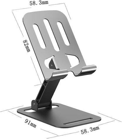 Universal Cell Phone Stand- [720° Rotation & Dual Fold] Ajustable Phone Holder, Heavy Duty Stable Portable Office Desk Accessories, Compatible with iPhone 17/16/15 Pro Max Air