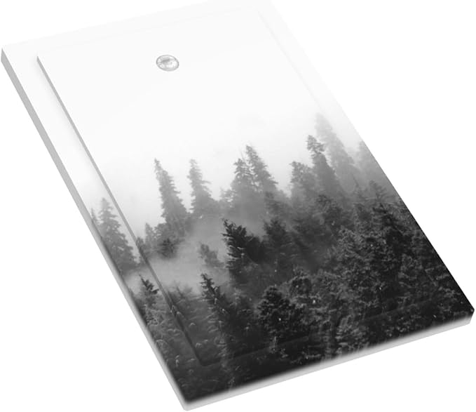 Light Switch Cover Plate Fores Black White Landscape Misty Woods 1 Gang No Device Blank Electrical Wall Plates Faceplate Decorative Switch Plate For Farmhouse Cabin Decor