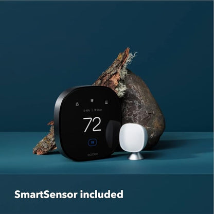 ecobee Smart Thermostat Premium with Smart Sensor and Air Quality Monitor - Programmable Wifi Thermostat - Works with Siri, Alexa, Google Assistant