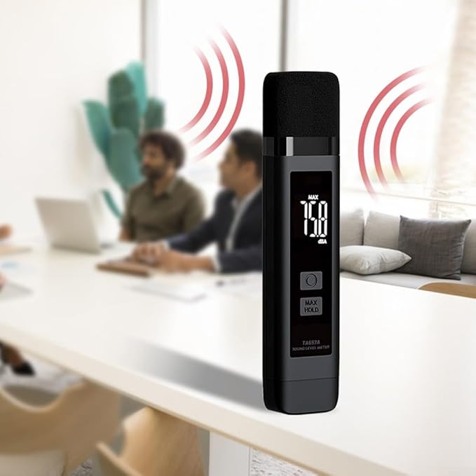 Decibel Meter Noise Tester, Decibel Meter With Large LCD Screen & Memory For Detailed Sound Level In & Environmental Areas