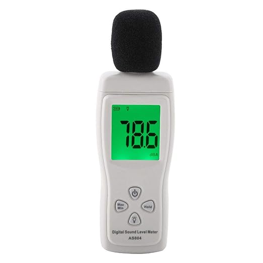Yctze Smart Sensor AS804 Digital Sound Level Meter - Accurate 30-130dBA Measurement with LCD Display, Ideal for Automotive, Industrial, and Home Noise Testing