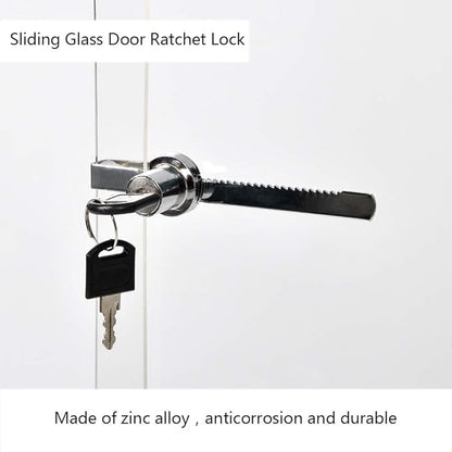 Sliding Glass Door Ratchet Lock Display Case Lock with Chrome Finish, Security, Keyed Alike Showcase Display (8 PC)