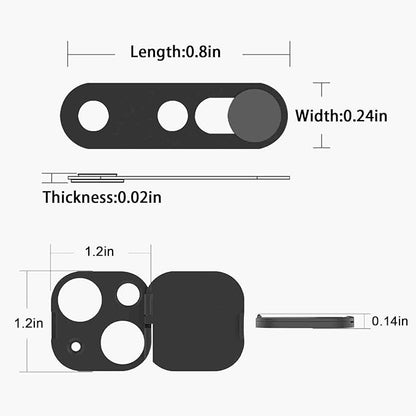 Front Camera Cover Compatible for iPhone 15/15 Plus with Rear Lens Cover,Protect Privacy and Security But Not Affect Facial Recognition（2Pack）-2025 Updated Version