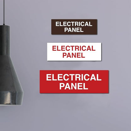 All Quality Basic Electrical Panel Sign - Fire Regulation Safety Compliance Sign - Black - Medium (10 Pack)