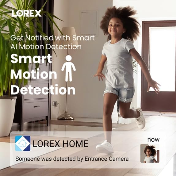 Lorex 2K Dual Lens Indoor Wi-Fi Security Camera | Auto-Tracking | 360° Pan-Tilt | Person & Pet Detection | IR Night Vision | 2-Way Talk | Cloud & 32GB Local Storage