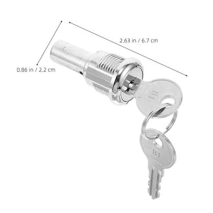 VOSAREA 1 Set Vending Machine Lock Replacement Secure Metal Cylinder Lock Assembly Kit for Gumball Machine Candy Dispenser
