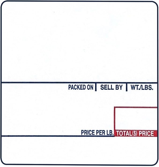 VisionTechShop LST-8020 Printing Scale Label, 58 x 60 mm, UPC/Ingredients 12 Rolls of 500 Labels
