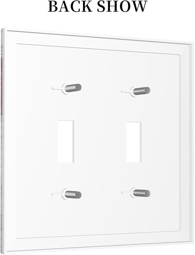 Decorative Switch Plates Pink Floral Rustic Daisy Flower And Butterfly 2 Gang Double Toggle Wall Plate Outlet Light Switch Cover Electrical Faceplate for Farmhouse Cabin Decor