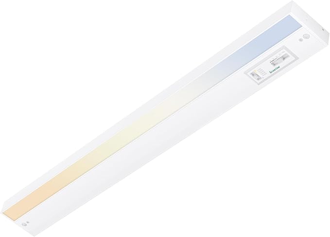 Ensenior 12 Inch LED Under Cabinet Lighting Hardwired, 5CCT, 8W 500LM, 2700K/3000K/3500K/4000K/5000K, Wired Under Cabinet Lights, Dimmable Under Counter Lights for Kitchen, FCC, 1 Pack