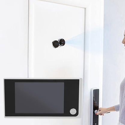 3.5 Inch Door Peephole Camera, HD Digital Peephole Door Viewer, Low Power High Resolution Door Eye Hole Camera for Outdoor Security Monitoring (No Need to Transmit Radio)