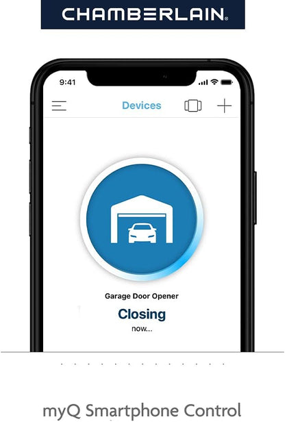 Chamberlain C2405 MYQ Smart Garage Door Opener, Chain Drive, 1/2-HP Motor, Dual Light - Quantity 1