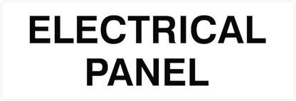 All Quality Basic Electrical Panel Sign - Fire Regulation Safety Compliance Sign - White - Medium (1 Pack)