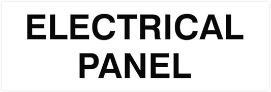 All Quality Basic Electrical Panel Sign - Fire Regulation Safety Compliance Sign - White - Medium (1 Pack)
