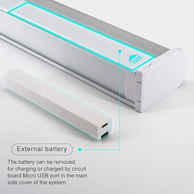 Motorized Roller Shade with Remote Control, 100% Blackout, Smart Blind for Windows, Compatible with Alexa and Google Home, Rechargeable Battery
