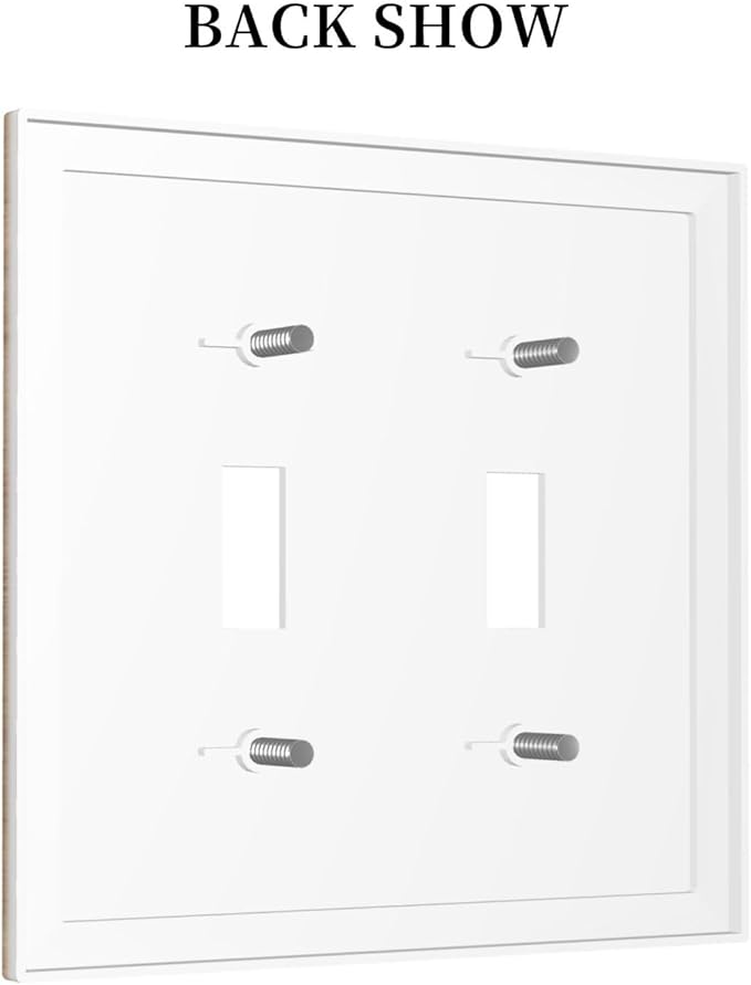Decorative Switch Plates Vintage Rustic Wood Color Brown Wood Grain 2 Gang Double Toggle Wall Plate Outlet Light Switch Cover Electrical Faceplate for Farmhouse Cabin Decor
