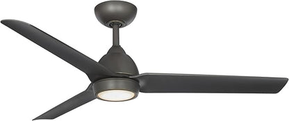 WAC Lighting F-001L-OB Mocha 54" Outdoor Ceiling Fan with LED Lights & Remote, Oil Rubbed Bronze