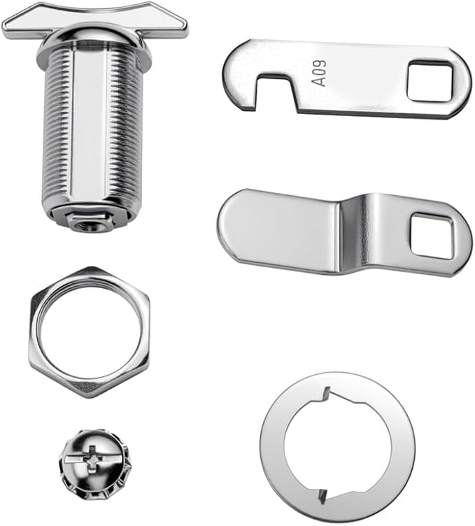 1-1/8" Thumb Operated Offset Cam Lock, RV Compartment Latch, Non-Locking Thumb Turn, for RV Compartment Camper Storage Door (6 Pack)